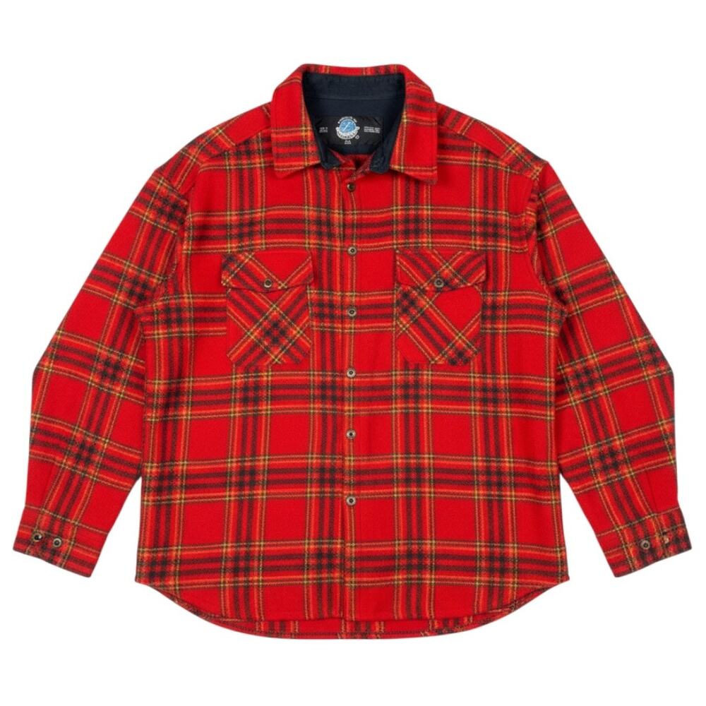 Swanndri Vintage 100% Wool Jacket Mens Red Plaid Flannel XXL 2X Gorpcore Outdoor